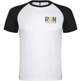 Indianapolis sportowa koszulka unisex z krótkim rękawem biały, czarny (R66508R3)