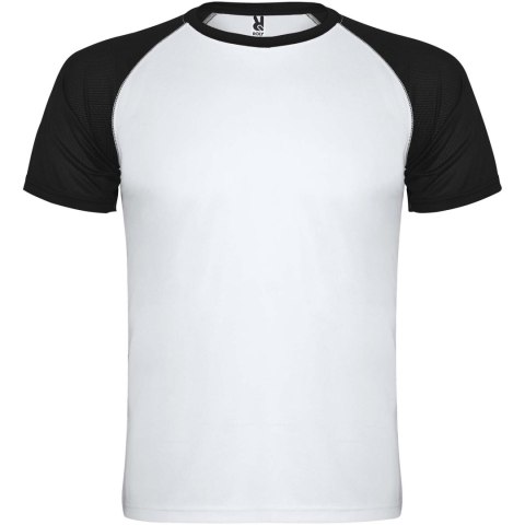 Indianapolis sportowa koszulka unisex z krótkim rękawem biały, czarny (R66508R4)