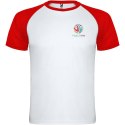Indianapolis sportowa koszulka unisex z krótkim rękawem biały, czerwony (R66508X1)