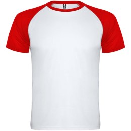 Indianapolis sportowa koszulka unisex z krótkim rękawem biały, czerwony (R66508X2)