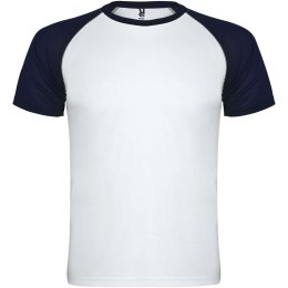 Indianapolis sportowa koszulka unisex z krótkim rękawem biały, navy blue (R66508A2)