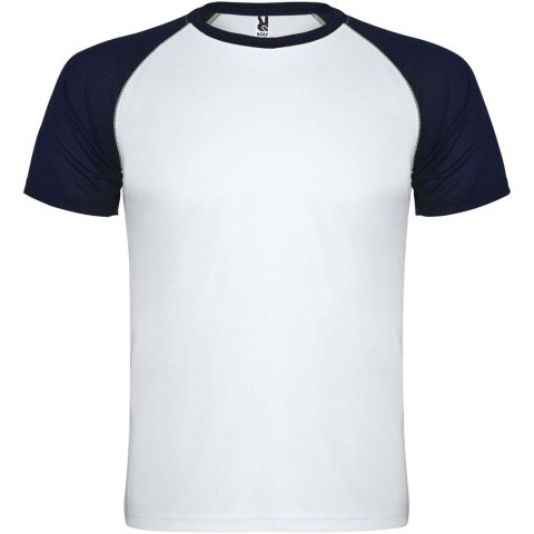 Indianapolis sportowa koszulka unisex z krótkim rękawem biały, navy blue (R66508A3)