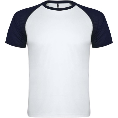 Indianapolis sportowa koszulka unisex z krótkim rękawem biały, navy blue (R66508A6)