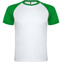 Indianapolis sportowa koszulka unisex z krótkim rękawem biały, zielona paproć (R66508W2)