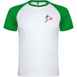 Indianapolis sportowa koszulka unisex z krótkim rękawem biały, zielona paproć (R66508W3)