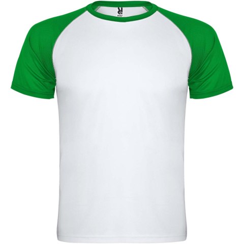 Indianapolis sportowa koszulka unisex z krótkim rękawem biały, zielona paproć (R66508W4)