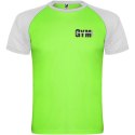 Indianapolis sportowa koszulka unisex z krótkim rękawem fluor green, biały (R66509J1)