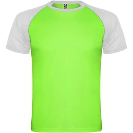 Indianapolis sportowa koszulka unisex z krótkim rękawem fluor green, biały (R66509J2)