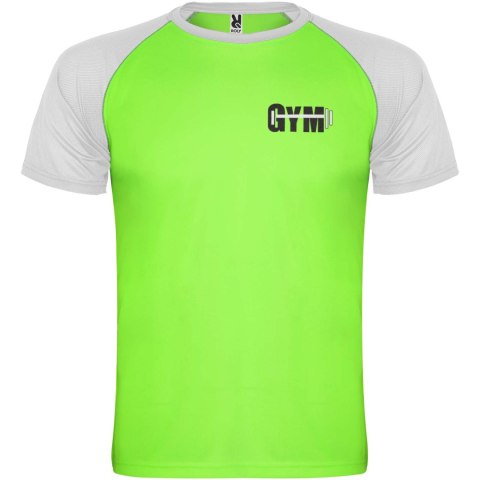 Indianapolis sportowa koszulka unisex z krótkim rękawem fluor green, biały Indianapolis sportowa koszulka unisex z krótkim rękawem fluor green, biały