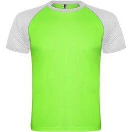 Indianapolis sportowa koszulka unisex z krótkim rękawem fluor green, biały (R66509J4)