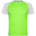 Indianapolis sportowa koszulka unisex z krótkim rękawem fluor green, biały (R66509J5)