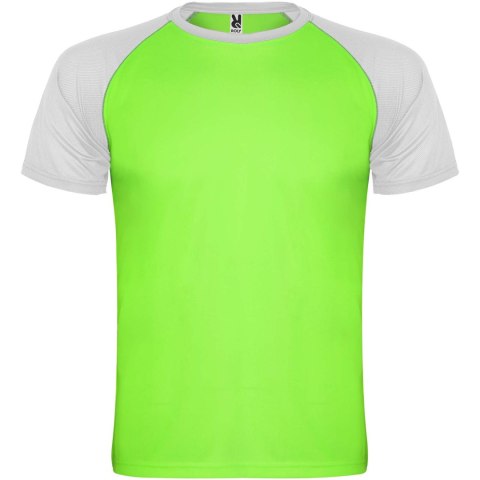 Indianapolis sportowa koszulka unisex z krótkim rękawem fluor green, biały (R66509J6)