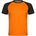 Indianapolis sportowa koszulka unisex z krótkim rękawem fluor orange, czarny (R66509A2)