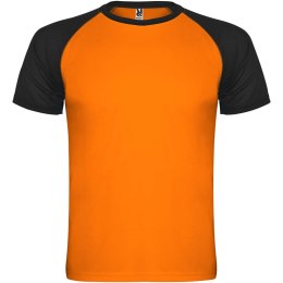 Indianapolis sportowa koszulka unisex z krótkim rękawem fluor orange, czarny (R66509A2)
