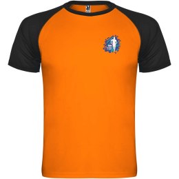 Indianapolis sportowa koszulka unisex z krótkim rękawem fluor orange, czarny (R66509A5)