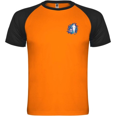 Indianapolis sportowa koszulka unisex z krótkim rękawem fluor orange, czarny Indianapolis sportowa koszulka unisex z krótkim rękawem fluor orange, czarny