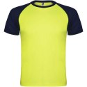 Indianapolis sportowa koszulka unisex z krótkim rękawem fluor yellow, navy blue (R66509I1)