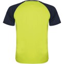 Indianapolis sportowa koszulka unisex z krótkim rękawem fluor yellow, navy blue (R66509I1)