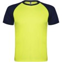 Indianapolis sportowa koszulka unisex z krótkim rękawem fluor yellow, navy blue
