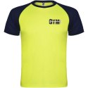 Indianapolis sportowa koszulka unisex z krótkim rękawem fluor yellow, navy blue