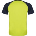 Indianapolis sportowa koszulka unisex z krótkim rękawem fluor yellow, navy blue (R66509I5)