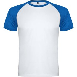 Indianapolis sportowa koszulka dziecięca z krótkim rękawem biały, błękit królewski (K66508QD)