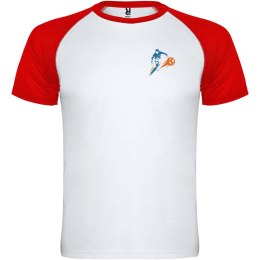 Indianapolis sportowa koszulka dziecięca z krótkim rękawem biały, czerwony (K66508XD)