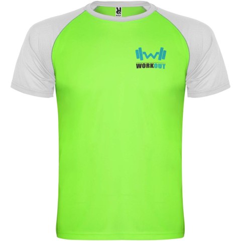 Indianapolis sportowa koszulka dziecięca z krótkim rękawem fluor green, biały Indianapolis sportowa koszulka dziecięca z krótkim rękawem fluor green, biały
