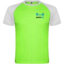 Indianapolis sportowa koszulka dziecięca z krótkim rękawem fluor green, biały (K66509JO)