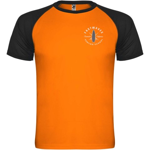 Indianapolis sportowa koszulka dziecięca z krótkim rękawem fluor orange, czarny Indianapolis sportowa koszulka dziecięca z krótkim rękawem fluor orange, czarny
