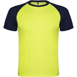 Indianapolis sportowa koszulka dziecięca z krótkim rękawem fluor yellow, navy blue (K66509IH)