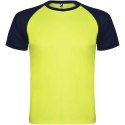 Indianapolis sportowa koszulka dziecięca z krótkim rękawem fluor yellow, navy blue (K66509IO)