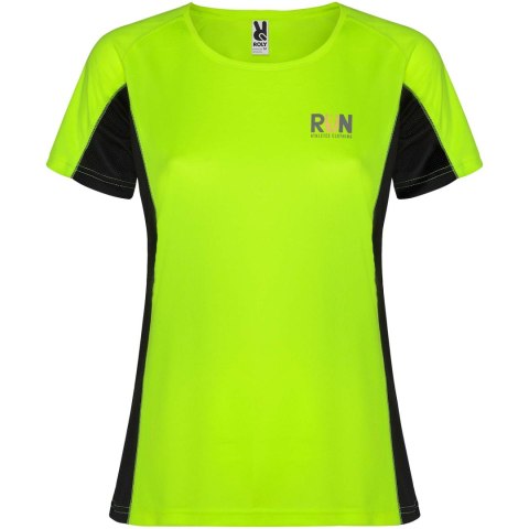 Shanghai sportowa koszulka damska z krótkim rękawem fluor green, czarny Shanghai sportowa koszulka damska z krótkim rękawem fluor green, czarny