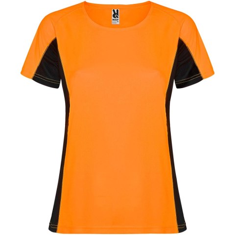 Shanghai sportowa koszulka damska z krótkim rękawem fluor orange, czarny Shanghai sportowa koszulka damska z krótkim rękawem fluor orange, czarny