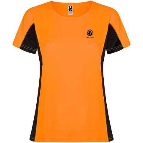 Shanghai sportowa koszulka damska z krótkim rękawem fluor orange, czarny Shanghai sportowa koszulka damska z krótkim rękawem fluor orange, czarny