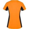 Shanghai sportowa koszulka damska z krótkim rękawem fluor orange, czarny