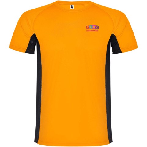 Shanghai sportowa koszulka dziecięca z krótkim rękawem fluor orange, czarny Shanghai sportowa koszulka dziecięca z krótkim rękawem fluor orange, czarny