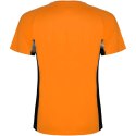 Shanghai sportowa koszulka dziecięca z krótkim rękawem fluor orange, czarny