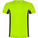 Shanghai sportowa koszulka męska z krótkim rękawem fluor green, czarny