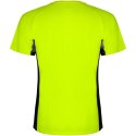 Shanghai sportowa koszulka męska z krótkim rękawem fluor green, czarny