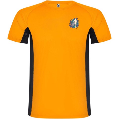 Shanghai sportowa koszulka męska z krótkim rękawem fluor orange, czarny Shanghai sportowa koszulka męska z krótkim rękawem fluor orange, czarny