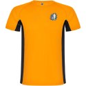 Shanghai sportowa koszulka męska z krótkim rękawem fluor orange, czarny