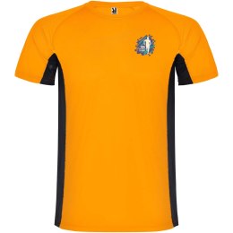 Shanghai sportowa koszulka męska z krótkim rękawem fluor orange, czarny
