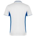 Montmelo koszulka polo unisex z krótkim rękawem biały, błękit królewski (R04218Q3)