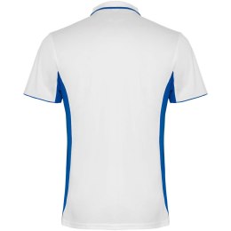 Montmelo koszulka polo unisex z krótkim rękawem biały, błękit królewski (R04218Q4)