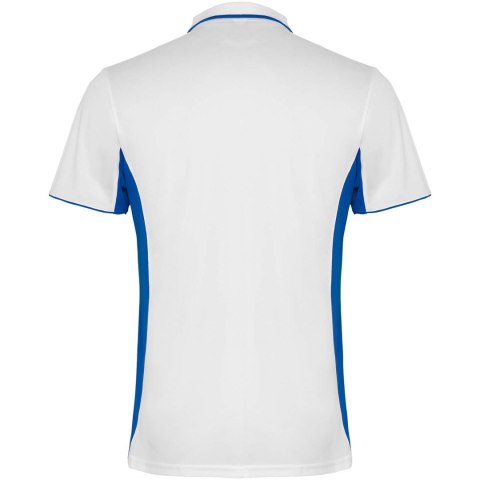 Montmelo koszulka polo unisex z krótkim rękawem biały, błękit królewski Montmelo koszulka polo unisex z krótkim rękawem biały, błękit królewski