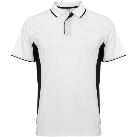 Montmelo koszulka polo unisex z krótkim rękawem biały, czarny (R04218R1)