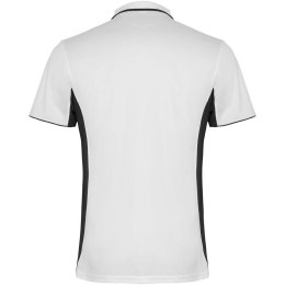 Montmelo koszulka polo unisex z krótkim rękawem biały, czarny (R04218R1)