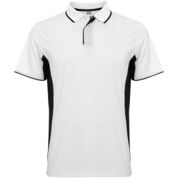Montmelo koszulka polo unisex z krótkim rękawem biały, czarny (R04218R5)