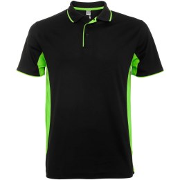 Montmelo koszulka polo unisex z krótkim rękawem czarny, limonka (R04218P4)